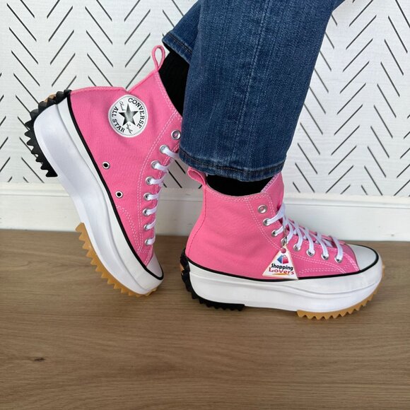 ❤️Converse Run Star Hike Hi Converse 11 Womens Shoes Platform Oops Pink A08735C - Picture 1 of 13